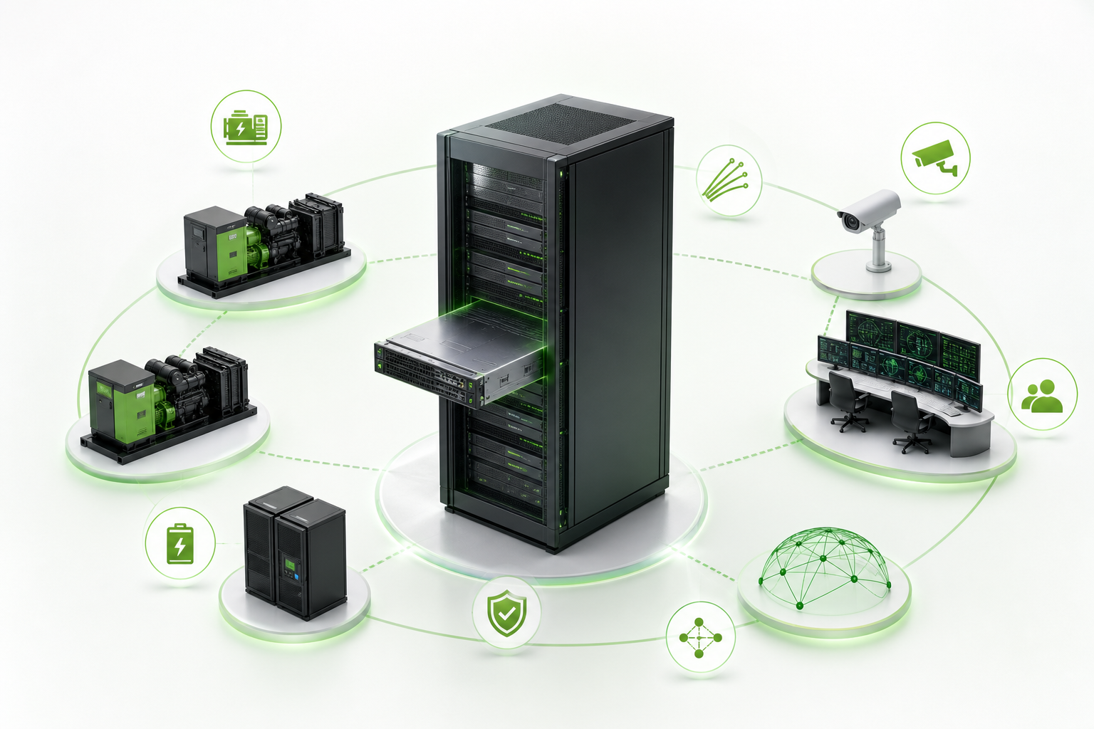 Protected ZGH colocation rack with generators, UPS, monitoring, cameras, dual uplinks and Anti-DDoS mitigation